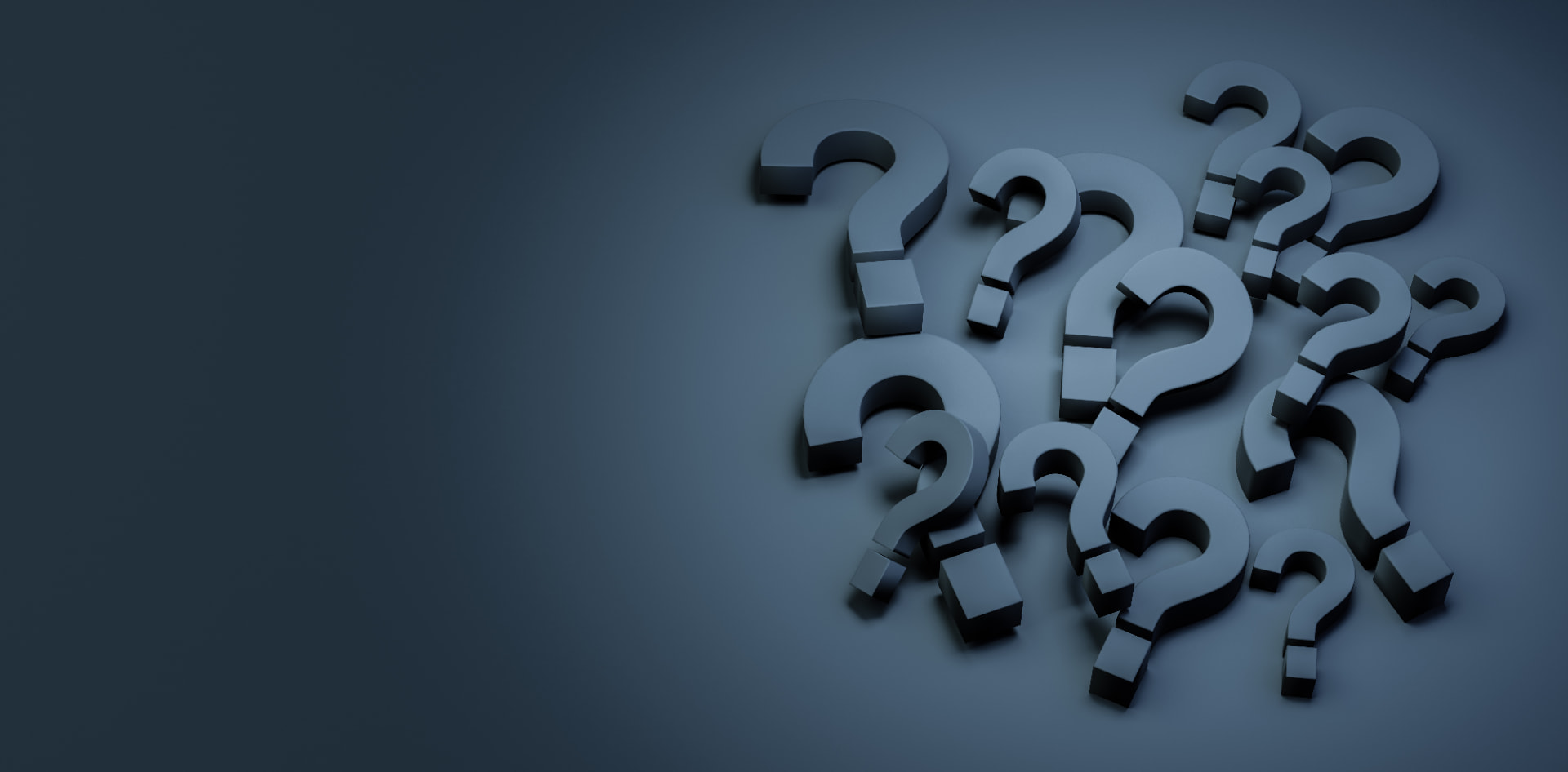 Abstract question marks representing frequently asked questions for UKFOS Oxford 2026