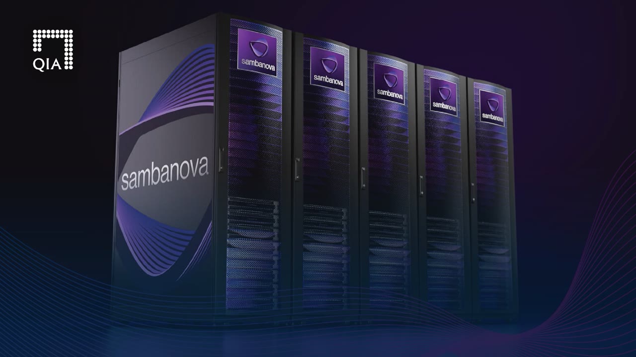 SambaNova AI infrastructure server racks in a data centre